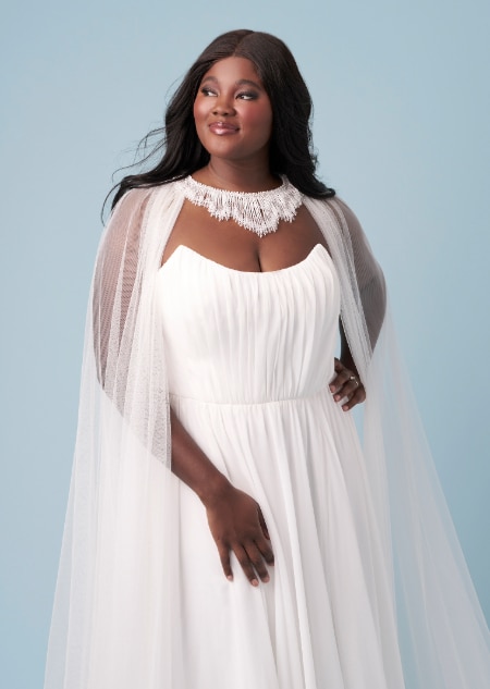 sachin and babi light blue dress Chiffon Cape Overlay Dress – GO-GLAM