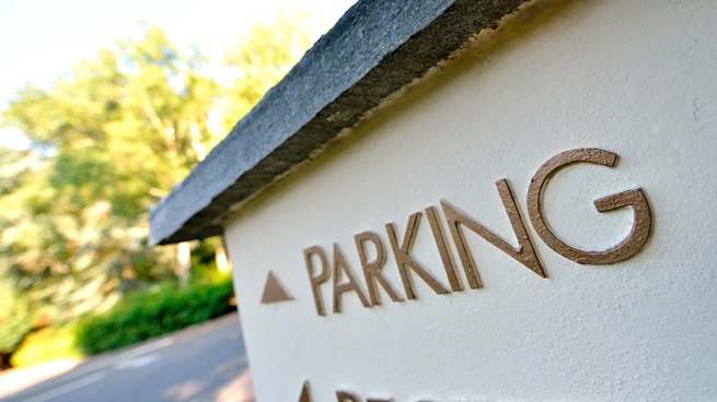 A sign for parking