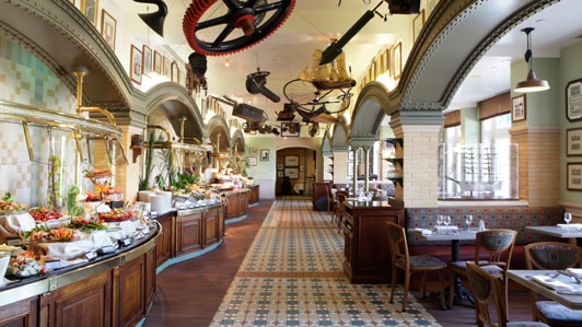 A buffet feast at Inventions restaurant at Disneyland Hotel in Paris