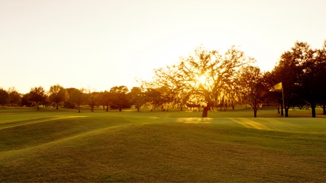 Sunrise on a golf course