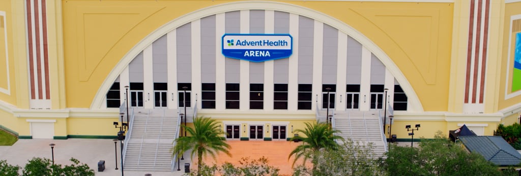 Entrance to the Advent Health Arena at Disney's Wide World of Sports Complex