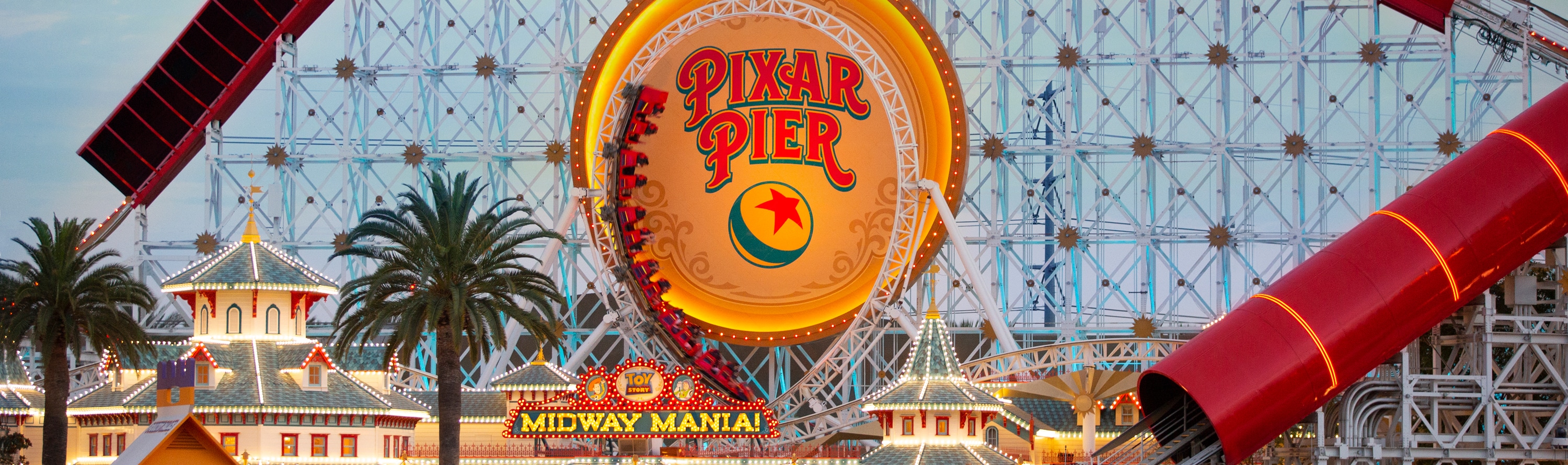 Pixar Pier and Toy Story Midway Mania at Disney California Adventure Park	